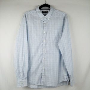 Kenneth Cole Casual Shirt Men Size XL Blue Button Down